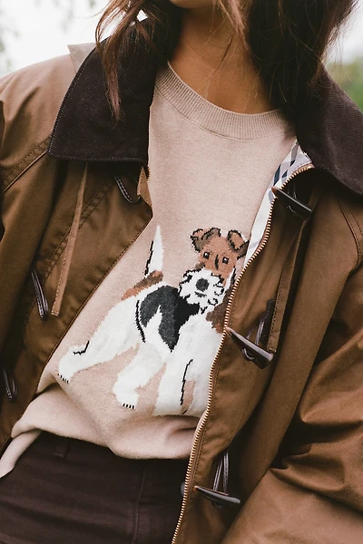 Barbour Fareham Crew-Neck Dog Icon Sweater