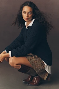 Barbour Evie Collared Cable-Knit Sweater