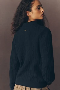 Barbour Evie Collared Cable-Knit Sweater