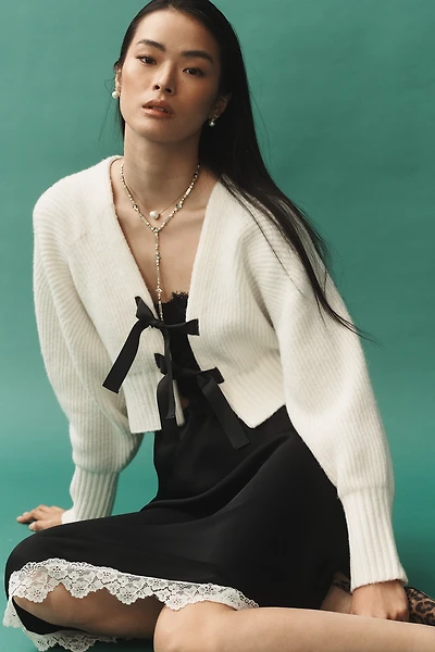 By Anthropologie Rhea Hardware Crop Cardigan Sweater