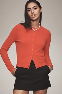 The Juliet Cashmere Crew-Neck Cardigan Sweater