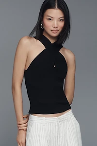 By Anthropologie Wrap-Neck Keyhole Sweater Tank