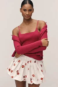 Maeve Square-Neck Ribbed Knit Tank Top