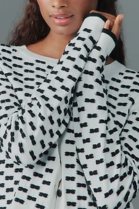 Maeve 3D Bow Embroidered Cardigan Sweater