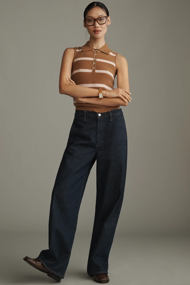 Pilcro Cashmere Blend Polo Sweater Tank