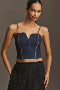 Pilcro Crop Corset Sweater Tank Top