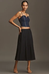 Pilcro Crop Corset Sweater Tank Top