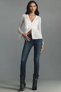 By Anthropologie Sheer Lace Twofer Cardigan Sweater