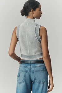 Pilcro Ribbed Crop Sweater Tank