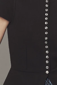 Maeve Short-Sleeve Mock-Neck Sweater