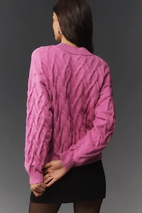 By Anthropologie Mock-Neck Cable-Knit Sweater