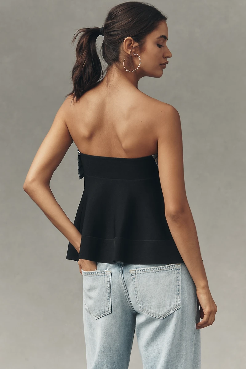 Maeve Strapless Bow Swing Top