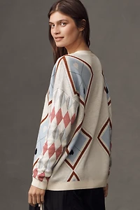 Maeve Argyle Hardware Cardigan Sweater
