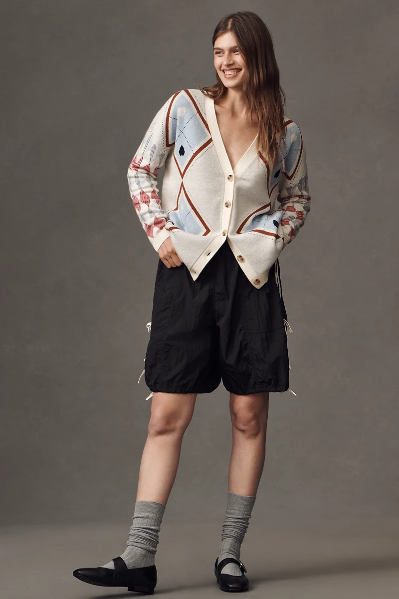 Maeve Argyle Hardware Cardigan Sweater