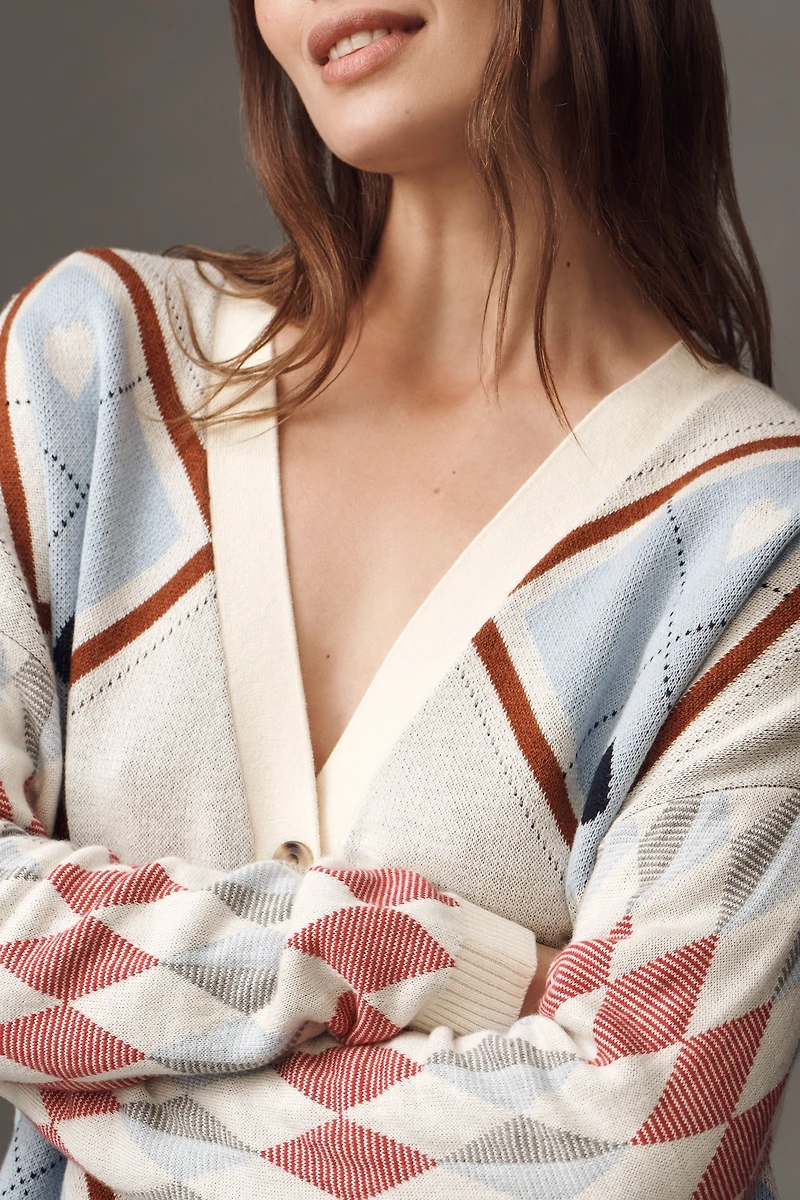 Maeve Argyle Hardware Cardigan Sweater