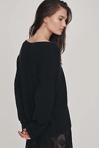 The Haley Boat-Neck Wool Blend Sweater