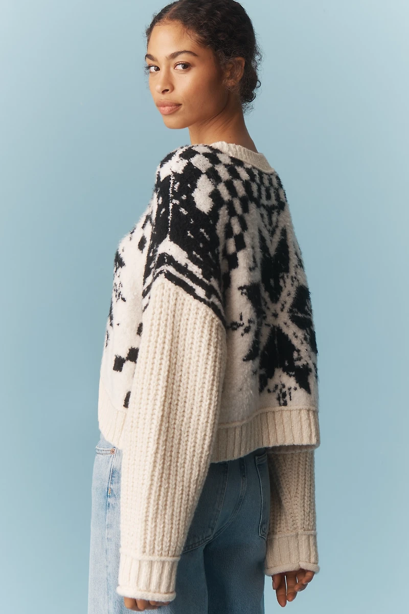 Pilcro Crew-Neck Nordic Sweater