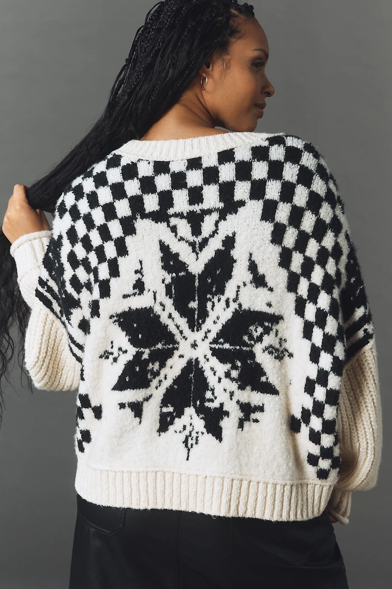 Pilcro Crew-Neck Nordic Sweater