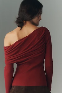 By Anthropologie Long-Sleeve Off-Shoulder Sweater