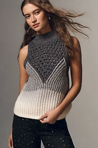 Pilcro Mock-Neck Metallic Sweater Vest