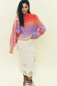 Maeve Brushed Wool Blend Ombré Sweater