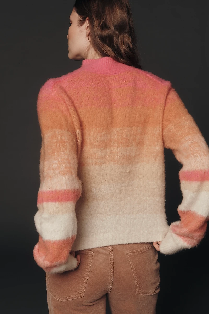 Maeve Brushed Wool Blend Ombré Sweater