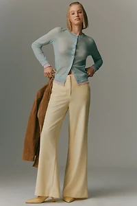 Maeve Sheer Crew-Neck Cardigan