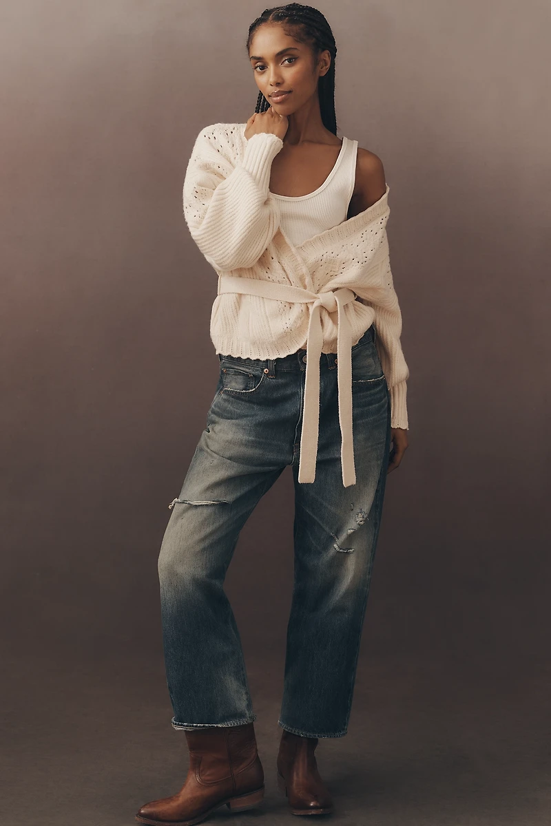 By Anthropologie Pointelle Wrap Sweater