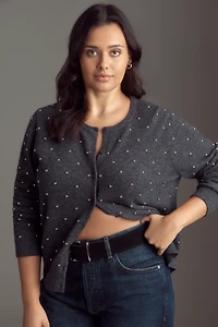 The Juliet Studded Cashmere Cardigan Sweater