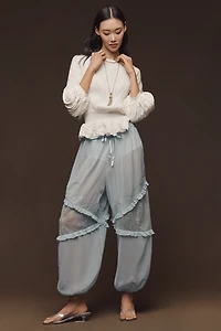 By Anthropologie Three-Quarter Sleeve Waisted Sweater