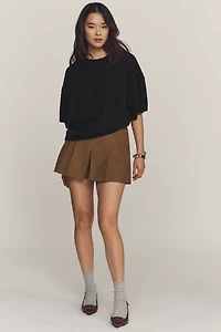 Maeve Crew-Neck Boucle T-Shirt Sweater