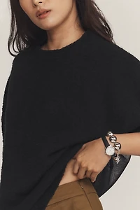 Maeve Crew-Neck Boucle T-Shirt Sweater