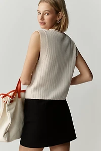 Pilcro Heart Crew-Neck Muscle Sweater