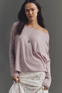 Pilcro Asymmetric Long-Sleeve Oversize Sweater