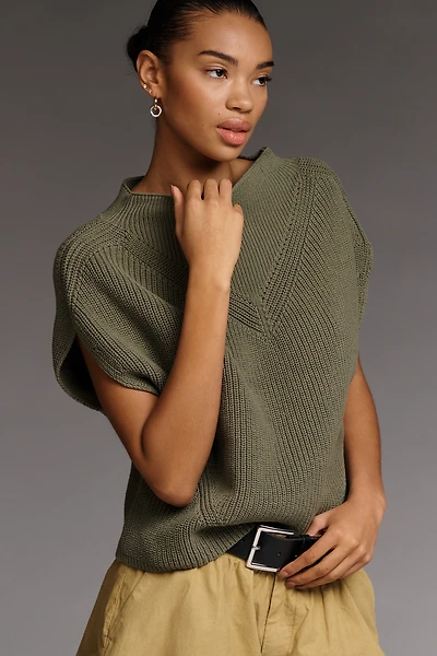 The Enza Cotton Poncho Sweater Vest