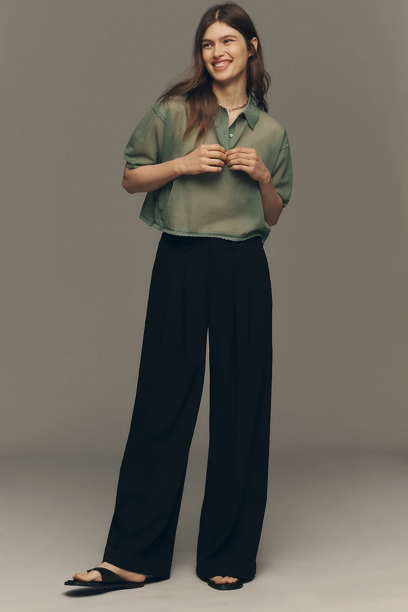 Maeve Short Sleeve Sheer Pullover