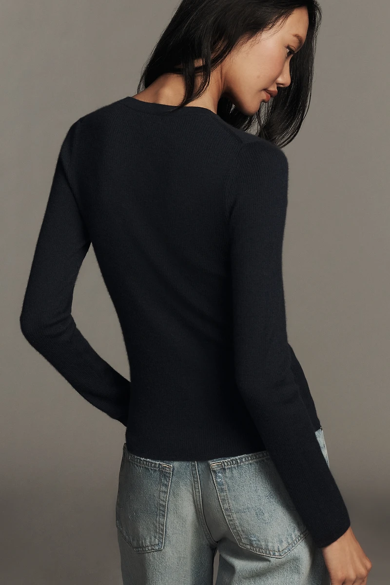 Maeve Markie Lightweight 100% Cashmere Long-Sleeve Sweater