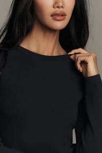 Maeve Markie Lightweight 100% Cashmere Long-Sleeve Sweater