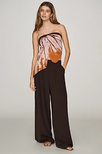By Anthropologie Butterfly Wing Graphic Tube Top