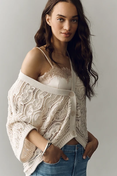 By Anthropologie Textured Stitch Cardigan