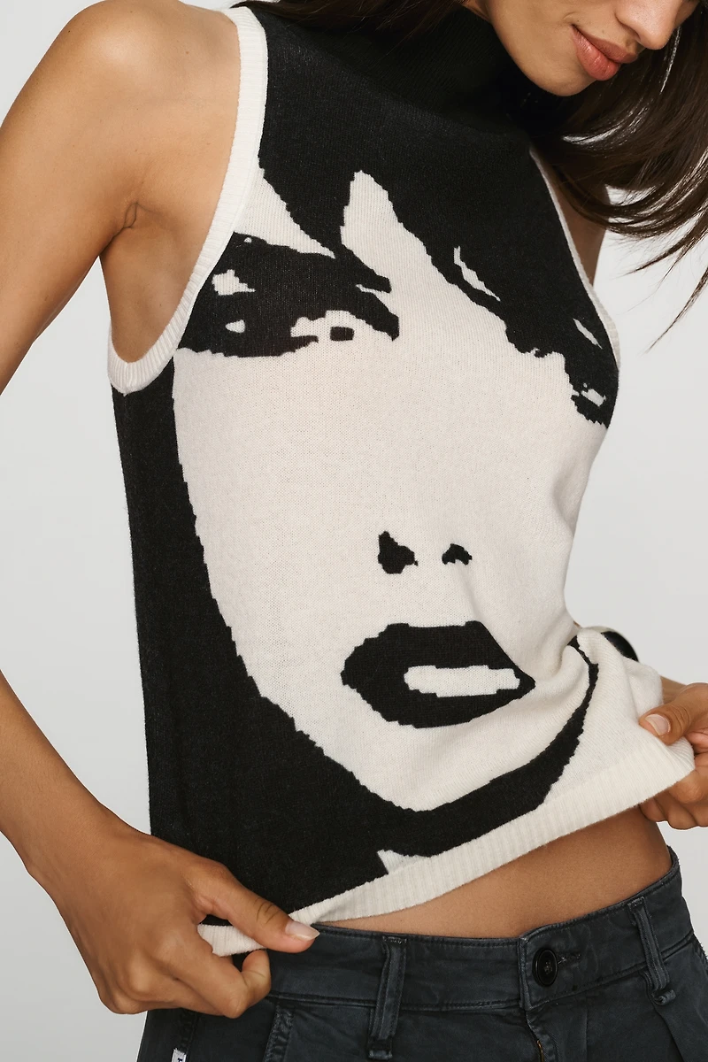 Maeve Mock-Neck Sweater Tank