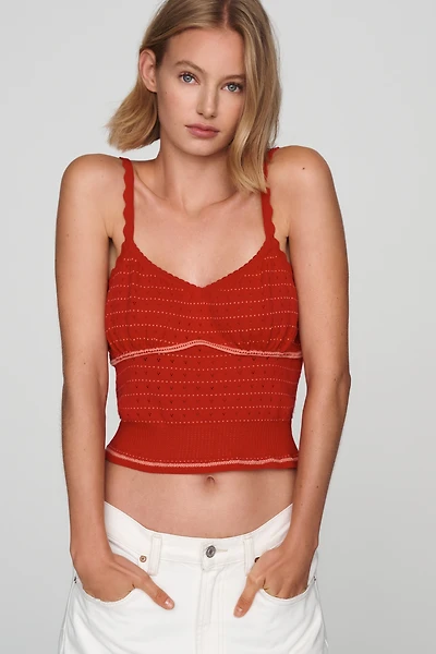 Maeve Scalloped Sweater Tank