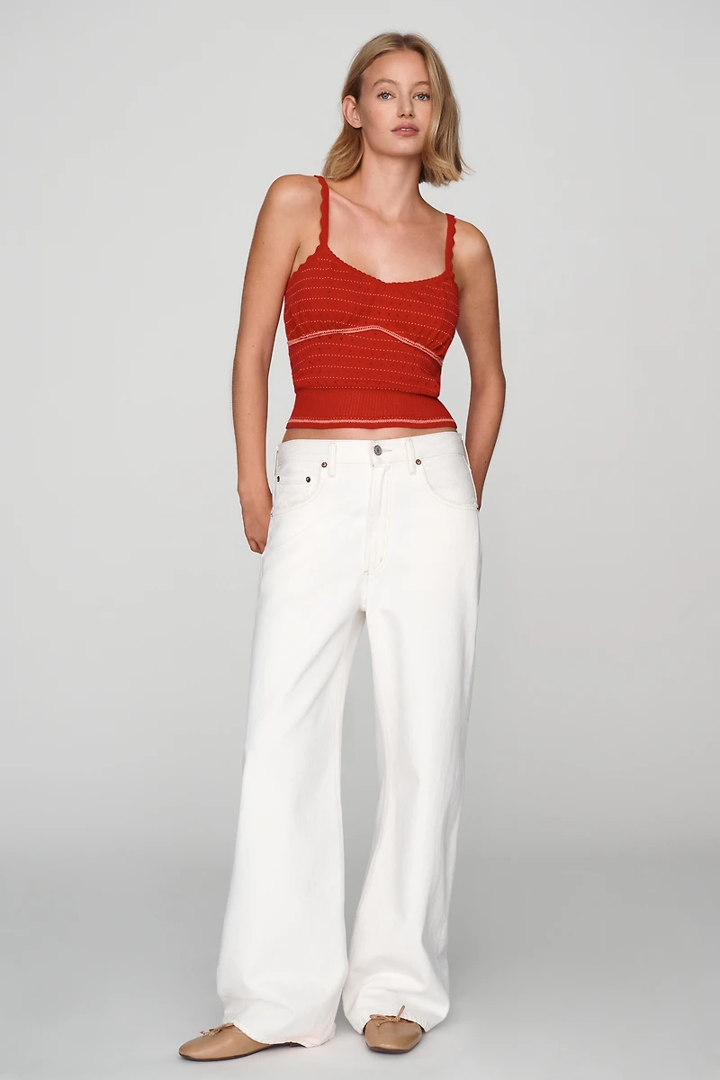 Maeve Scalloped Sweater Tank