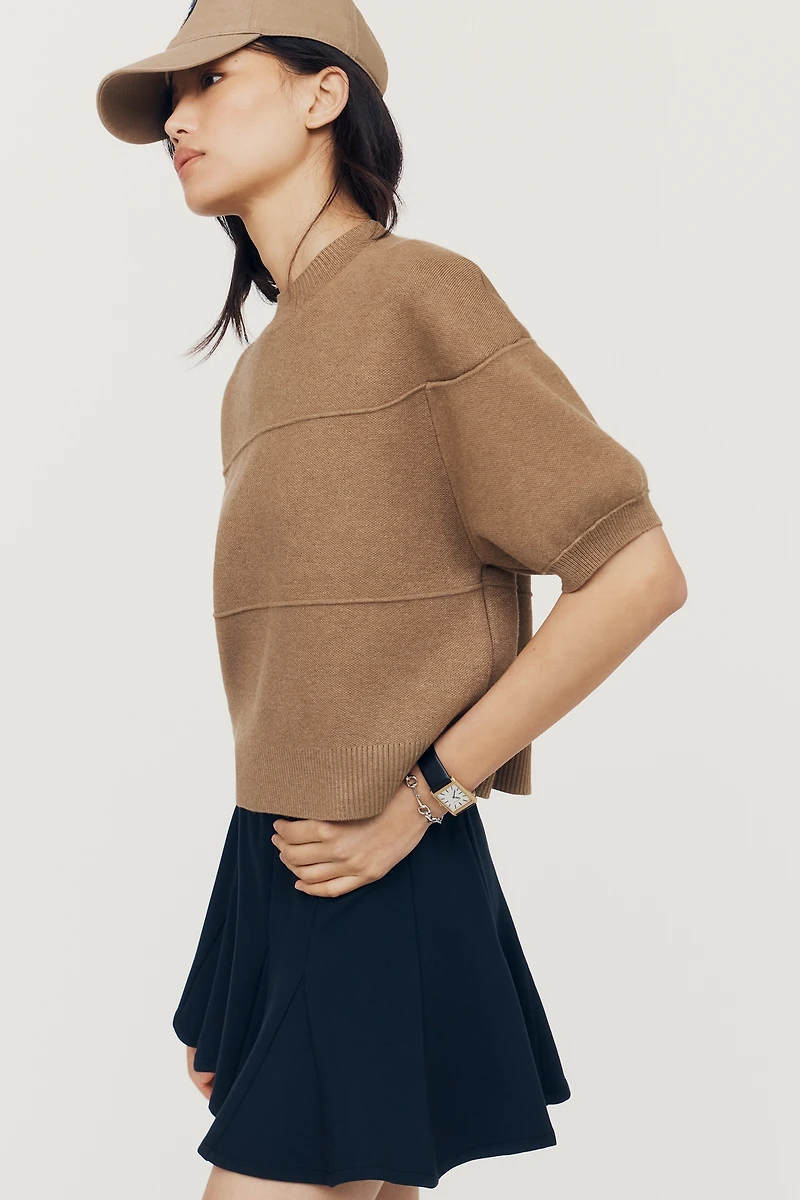 Maeve Puff-Sleeve Knit Pullover