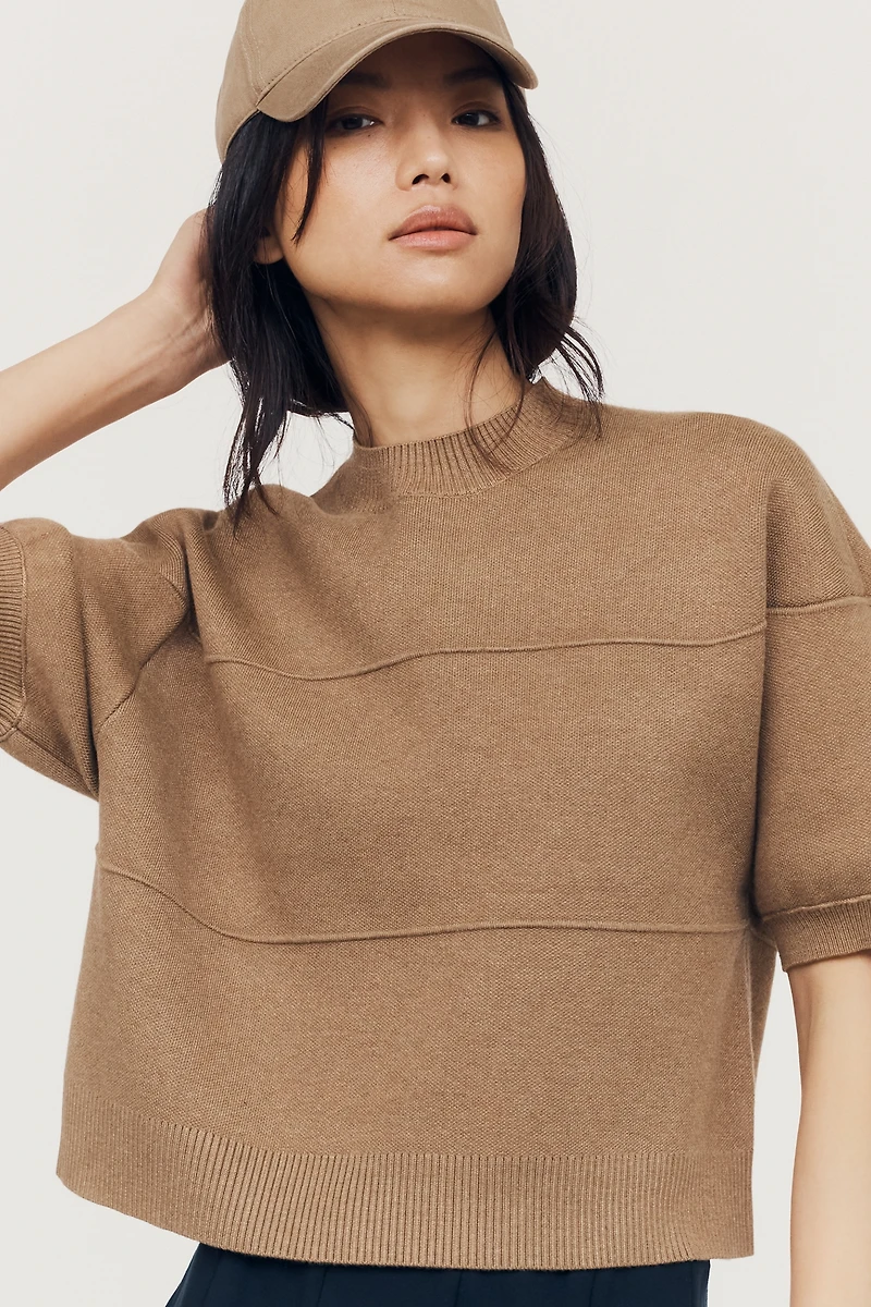 Maeve Puff-Sleeve Knit Pullover