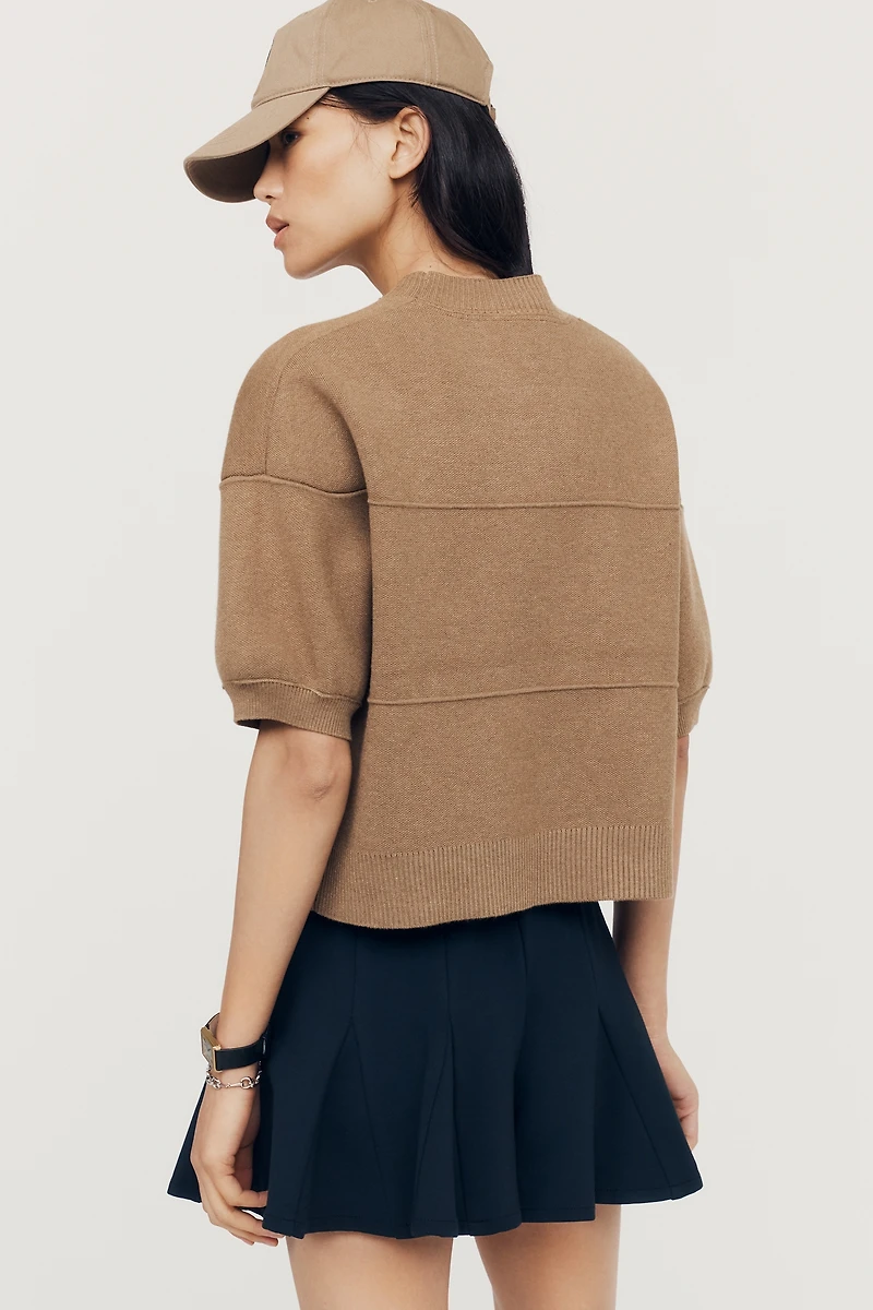 Maeve Puff-Sleeve Knit Pullover