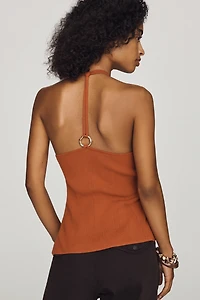 By Anthropologie Split-Front Sweater