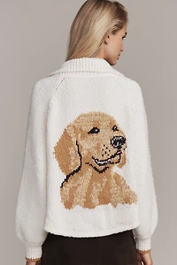 The Jesse Dog Icon Cardigan Sweater by Pilcro