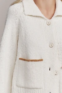 The Jesse Dog Icon Cardigan Sweater by Pilcro