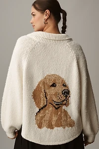 The Jesse Dog Icon Cardigan Sweater by Pilcro